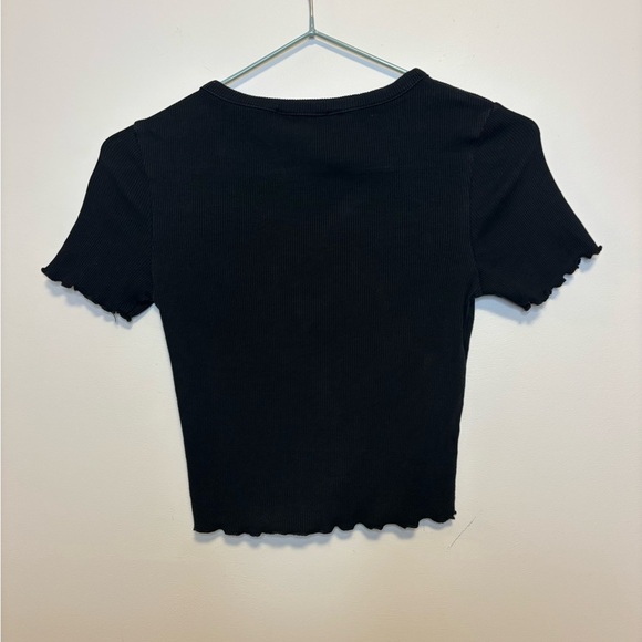 Streetwear Society - Ribbed Cropped Tee - V Neck - Size S - Picture 2 of 2